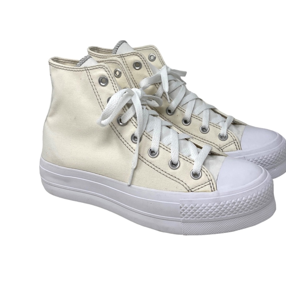 Converse Chuck Taylor Platform High Canvas White Women's Custom 569005C-WHTOFWT - Picture 5 of 10